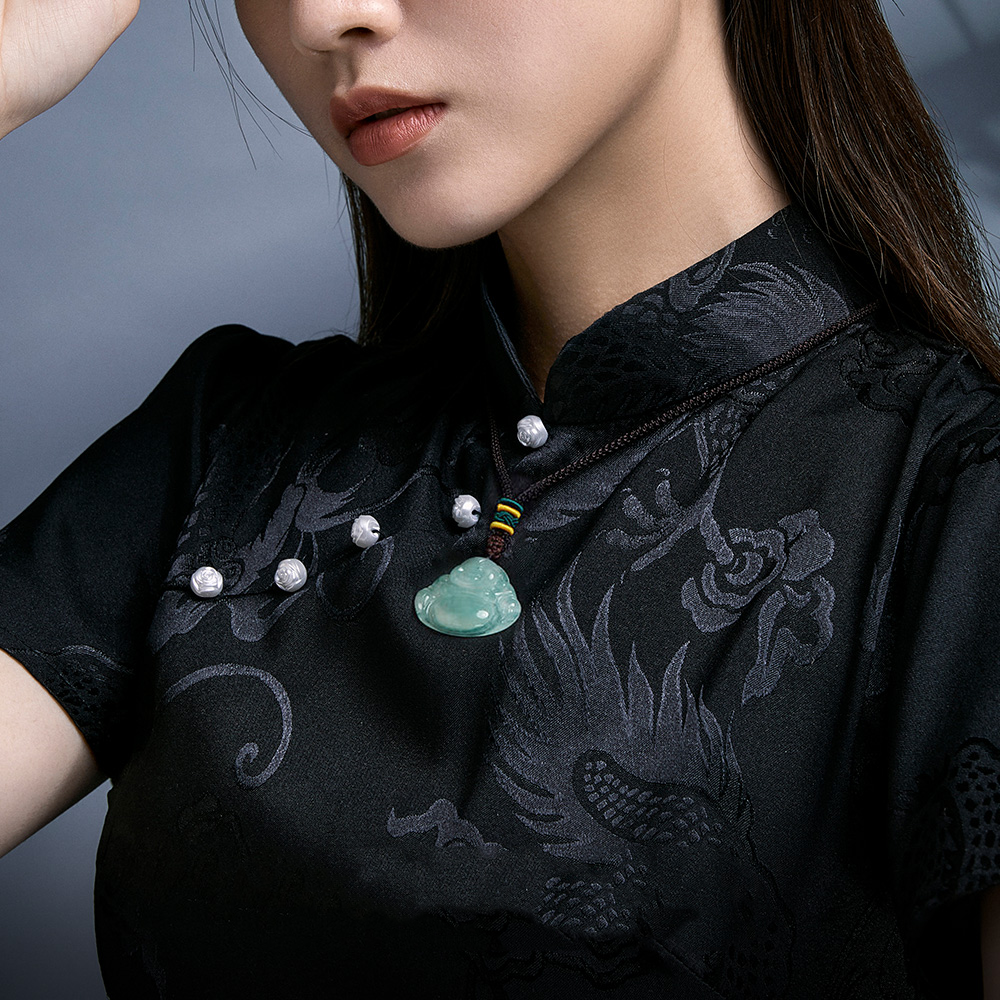 周大生 佛公翡翠吊坠