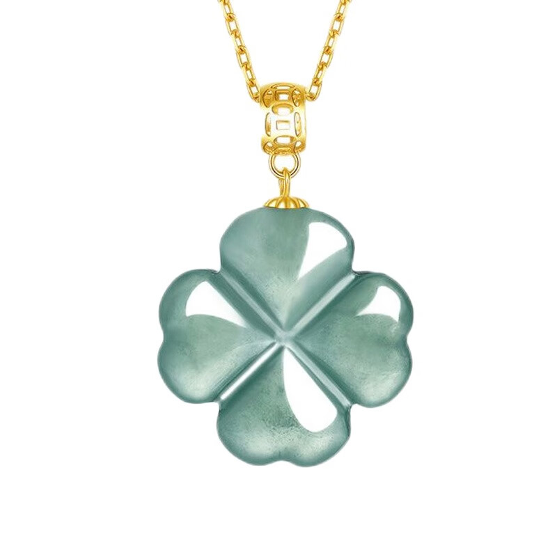 东方雅翠 幸运四叶草 翡翠吊坠