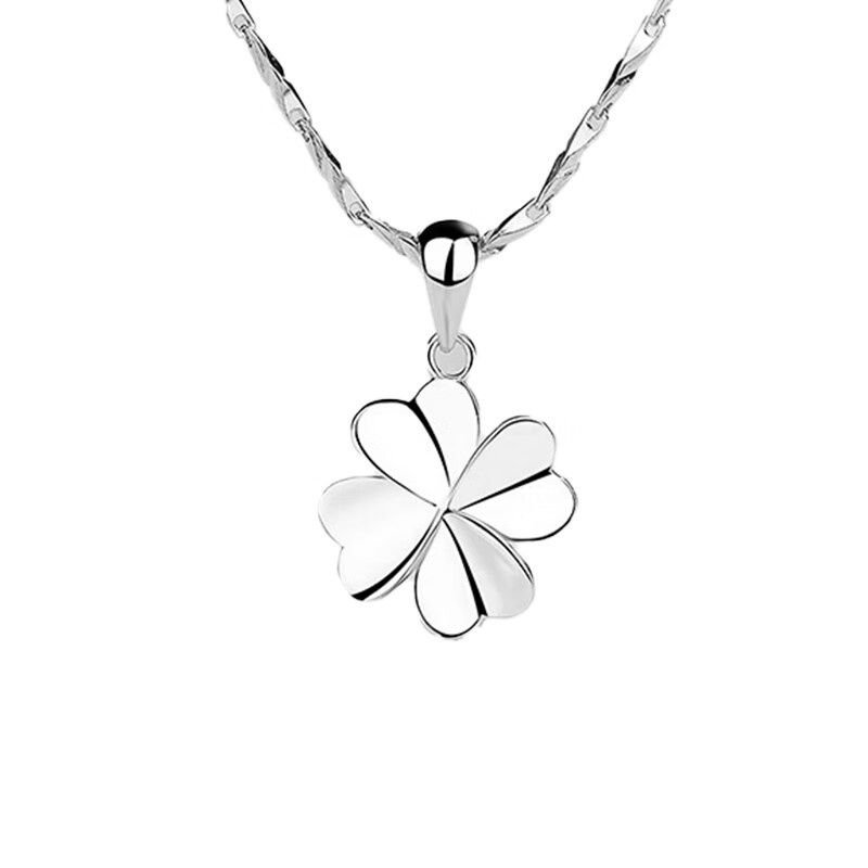 圣雅罗纯银四叶草项链