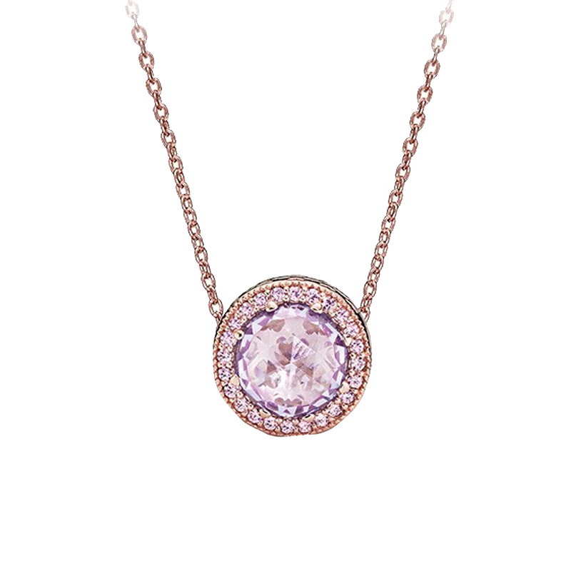 潘多拉金色玫瑰项链