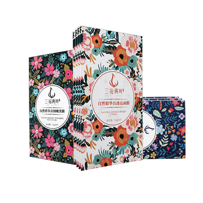 三花两叶 亮肤细嫩面膜