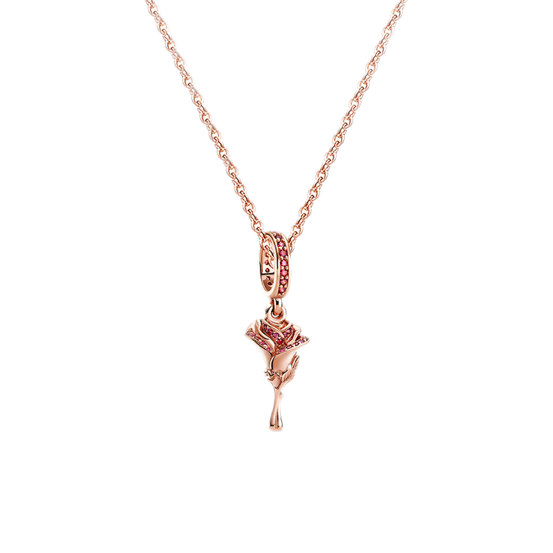 潘多拉可调节玫瑰项链