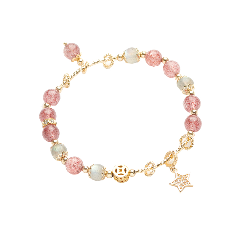 topgir 粉色水晶手链