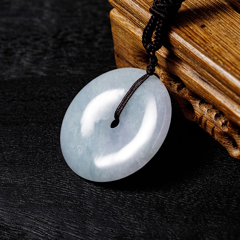 翡悦 和田玉吊坠白玉平安扣玉坠