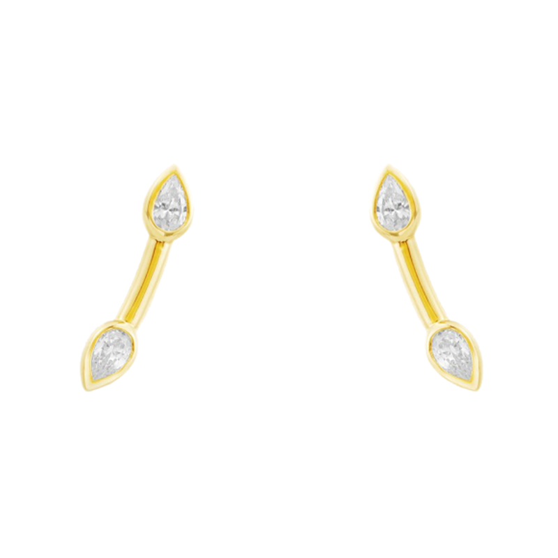 APM 梨形石粒耳钉