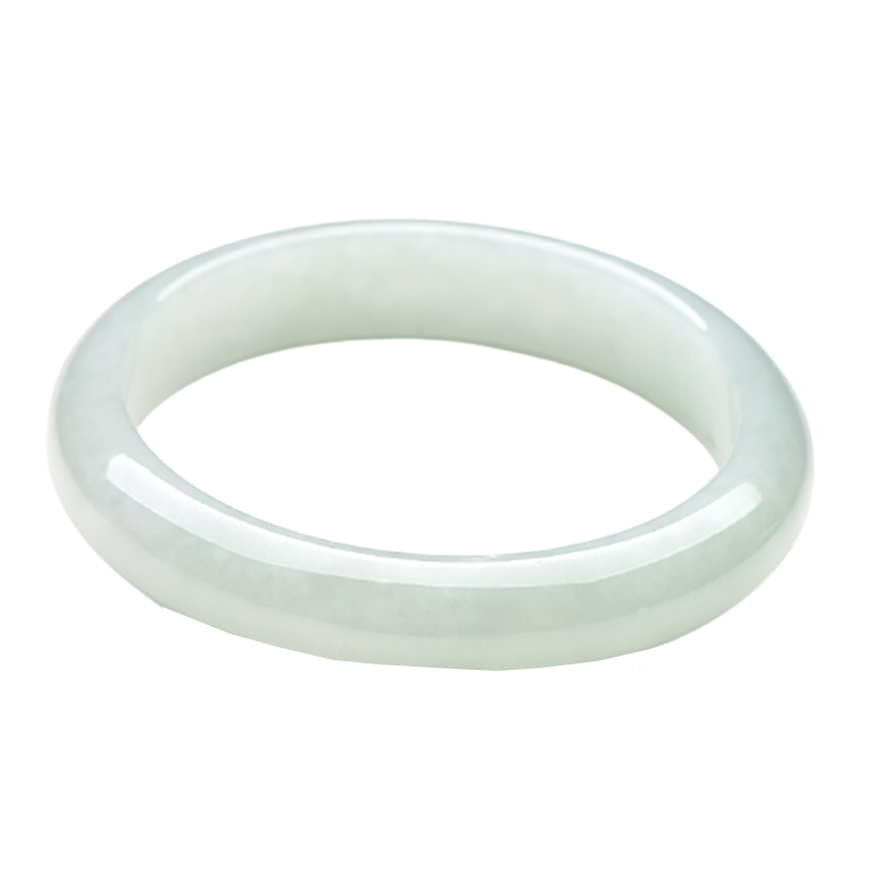 千载一玉 淡绿色翡翠手镯