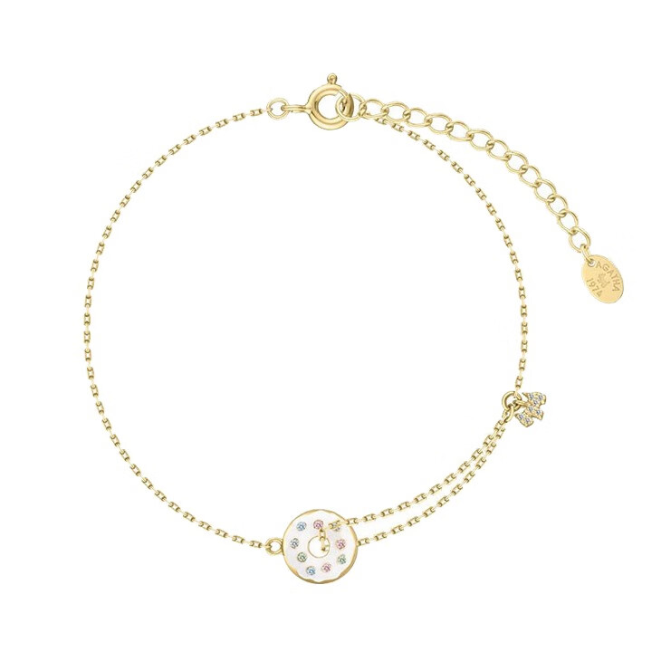 AGATHA 草莓粉甜甜圈手链