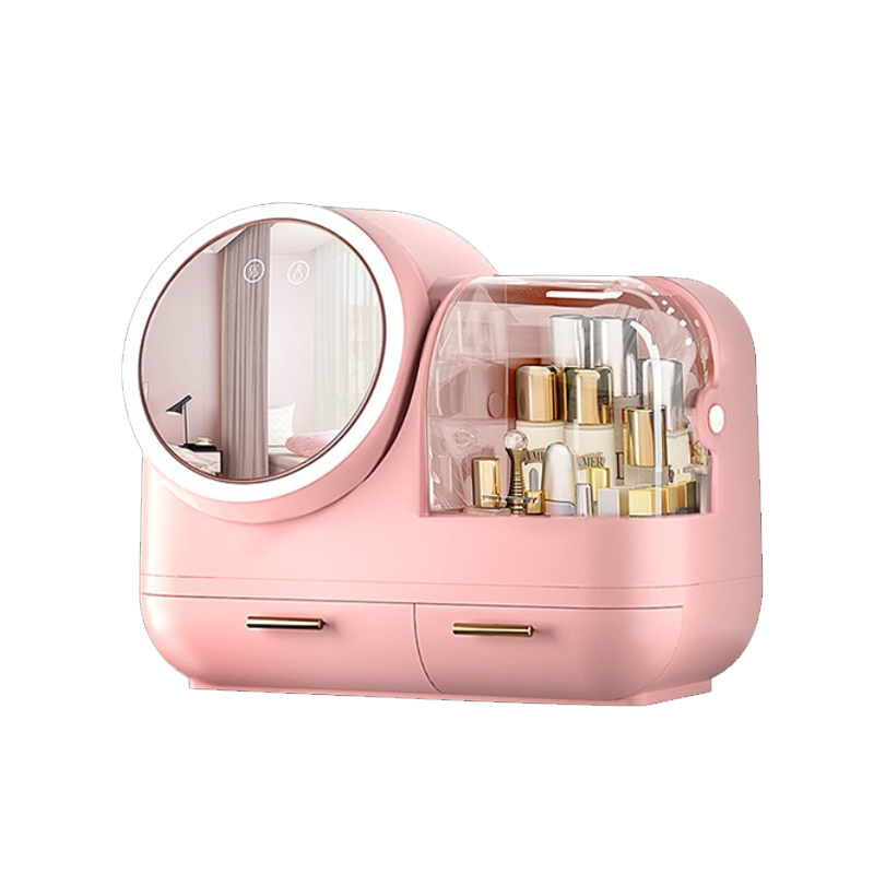 创意猪 可旋转调光化妆镜