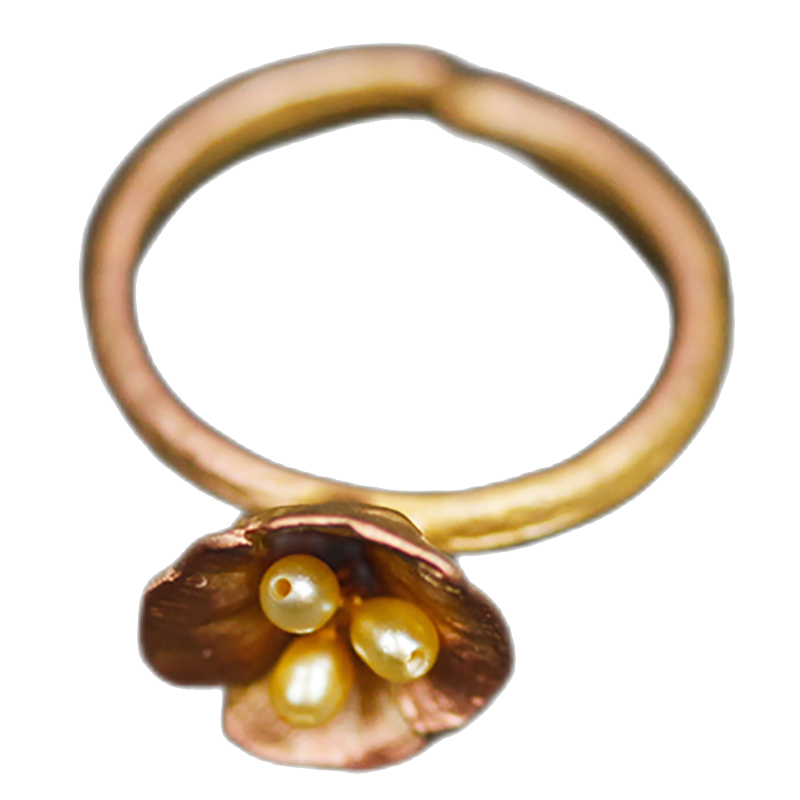 迈克米肖 复古罂粟花戒指