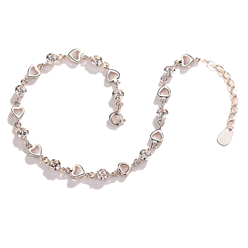 I&U 999纯银爱心手链