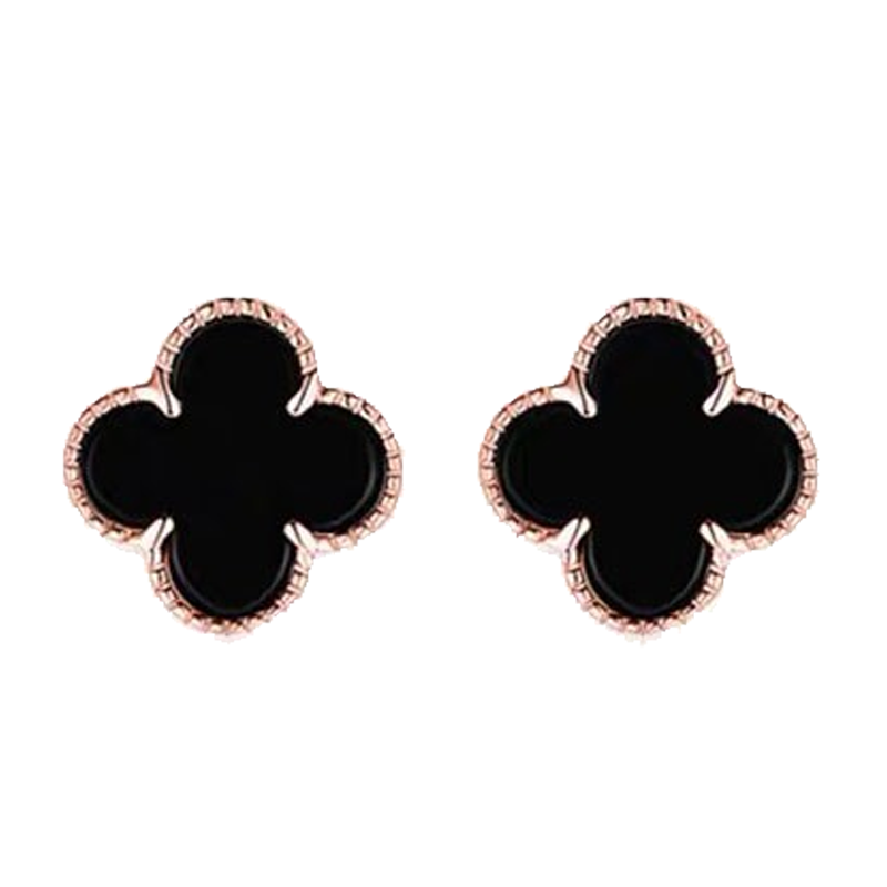 莞晗 纯银四叶草耳饰