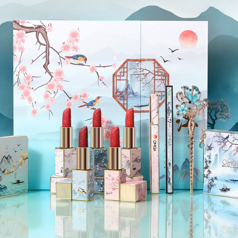 向品 中国风雕花 口红套装礼盒