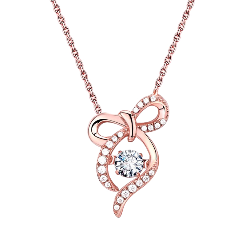 MyMiss 镶锆蝴蝶结项链