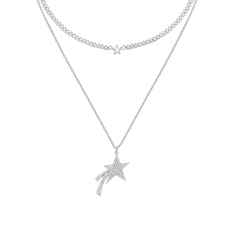 何方珠宝 流星双层项链