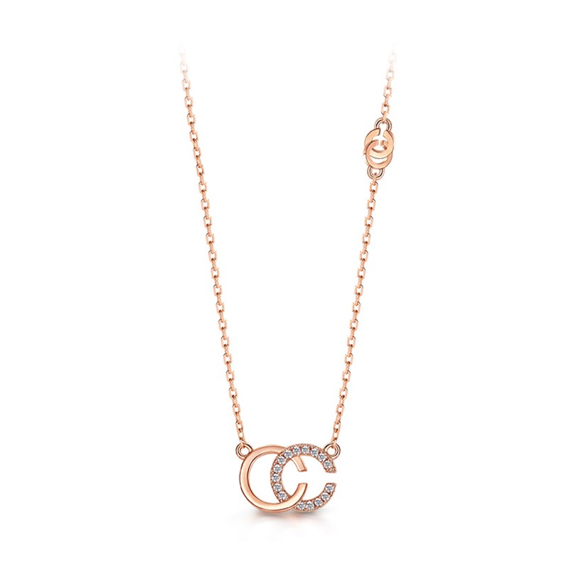 T400双C字母项链