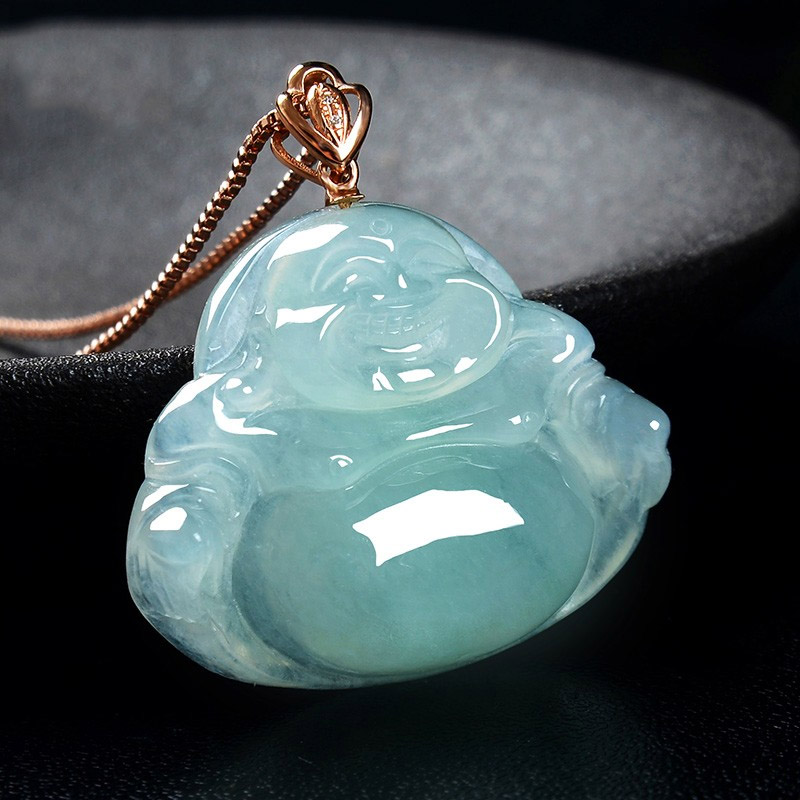 艾选潮品 弥勒佛翡翠吊坠
