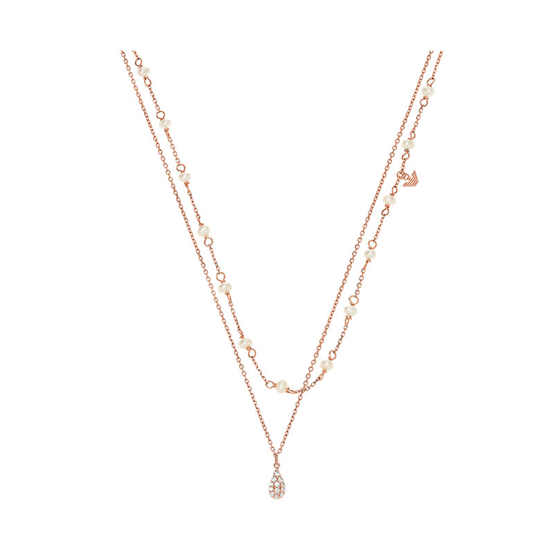 阿玛尼镶钻珍珠项链