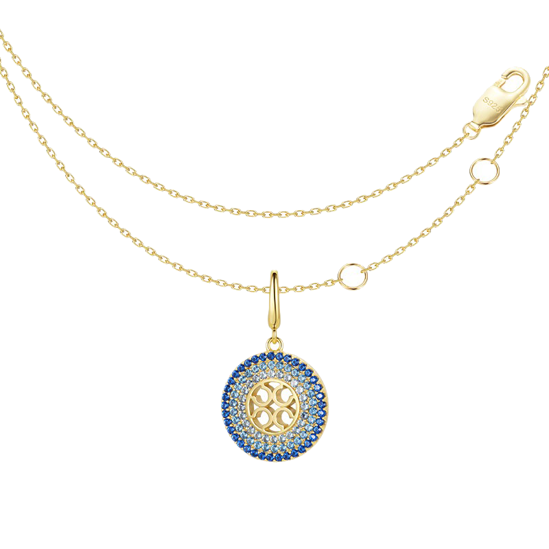 橙魔方 光环吊坠项链