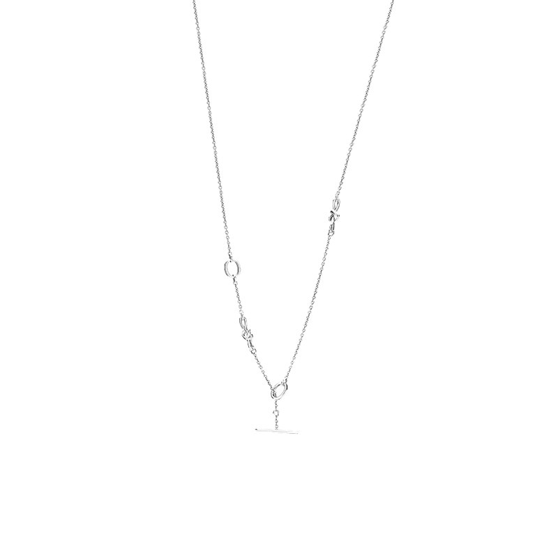 潘多拉 T字扣流苏 项链