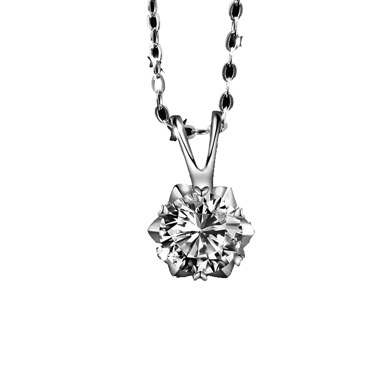 T400 莫桑钻石星芒项链