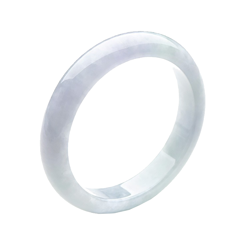 可玉可求 淡紫色泽 翡翠手镯