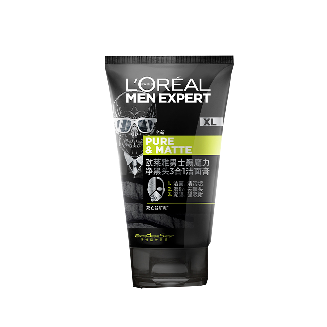 欧莱雅 男士黑魔力去黑头洗面奶