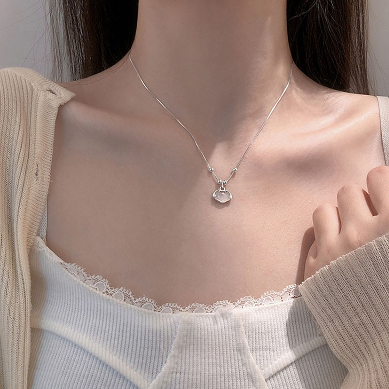 伊黛儿 925银吉祥如意锁项链