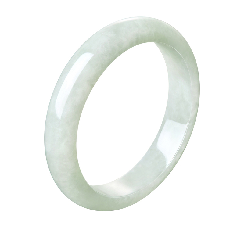 周大福 青白色 翡翠手镯