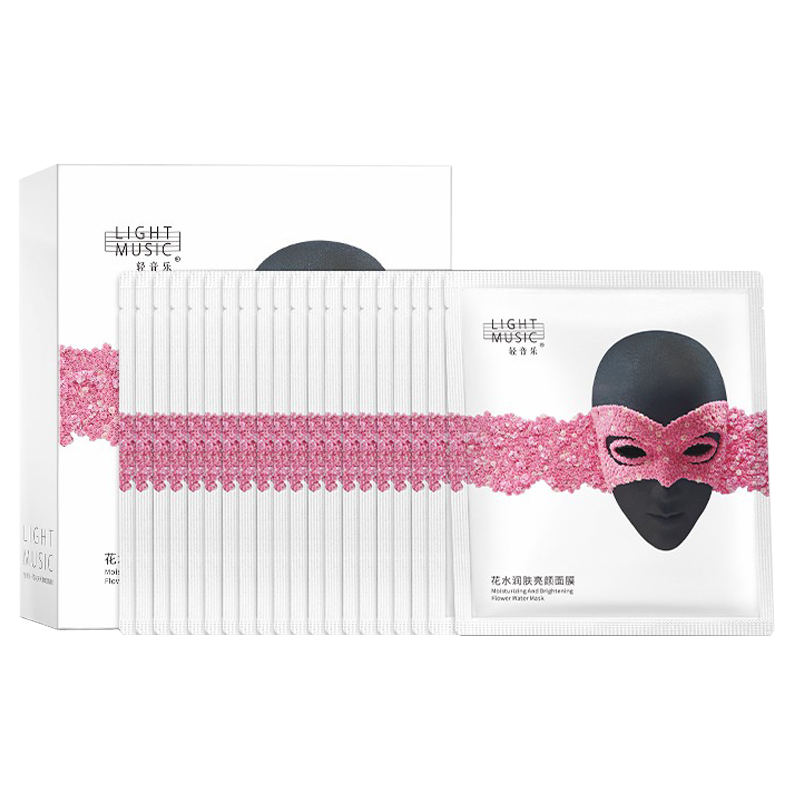 轻音乐 玫瑰花水提亮面膜