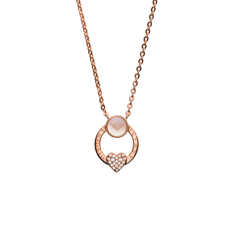 阿玛尼 玫瑰金色项链