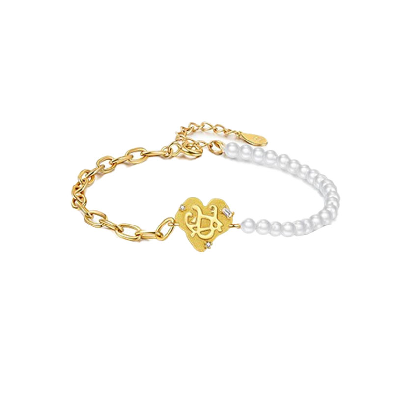 卡蒂罗 珍珠爱心手链