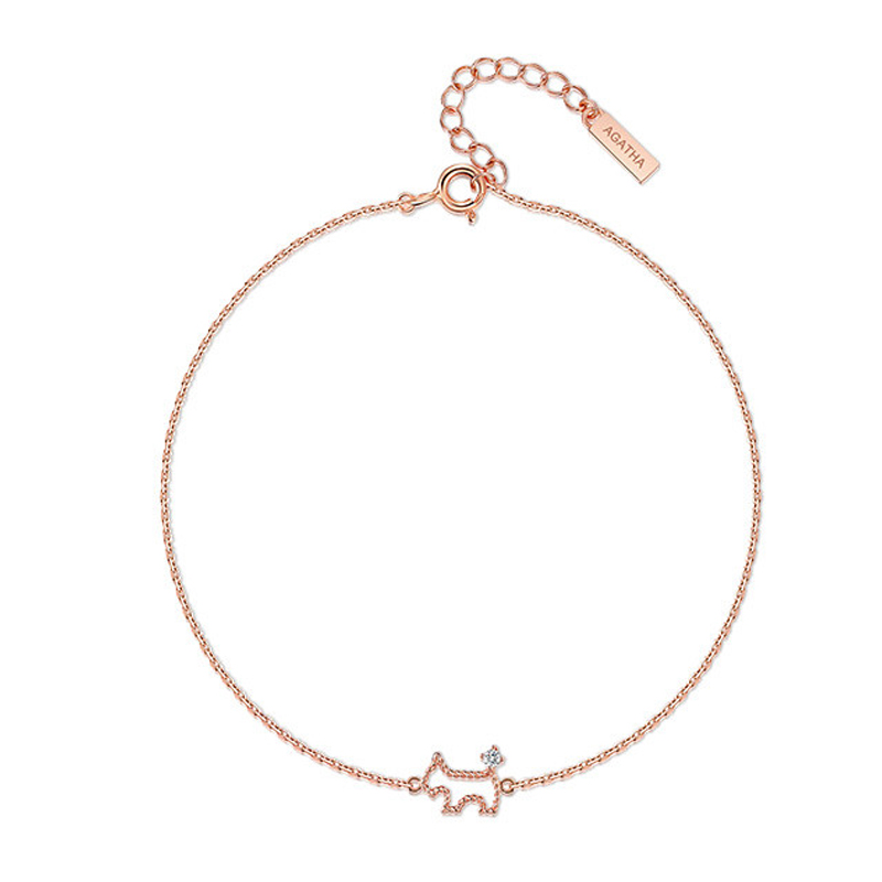 AGATHA扭绳小狗手链