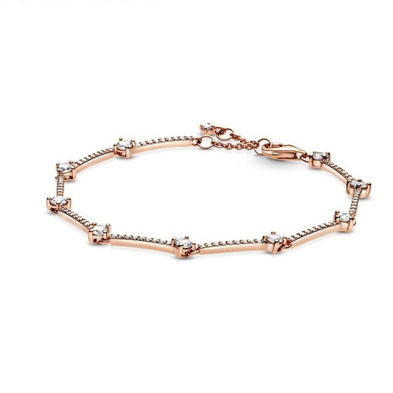 潘多拉玫瑰金色手链