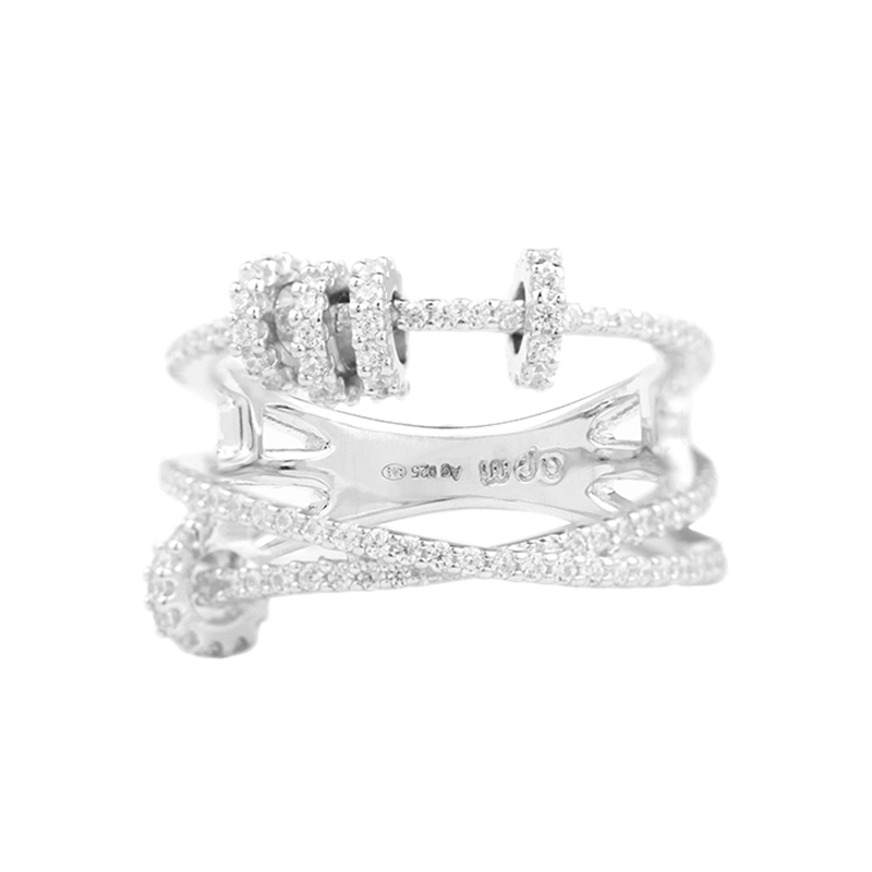 APM灵动三圈圈穿孔戒指