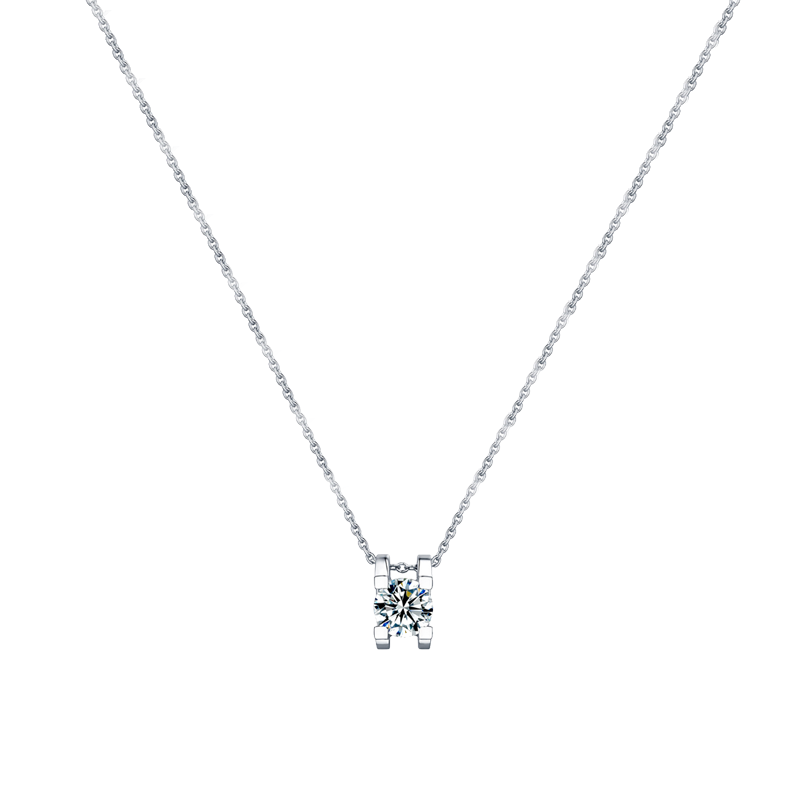 T400 莫桑石四爪项链