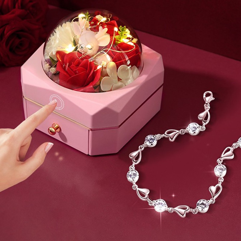 唯一心形银手链