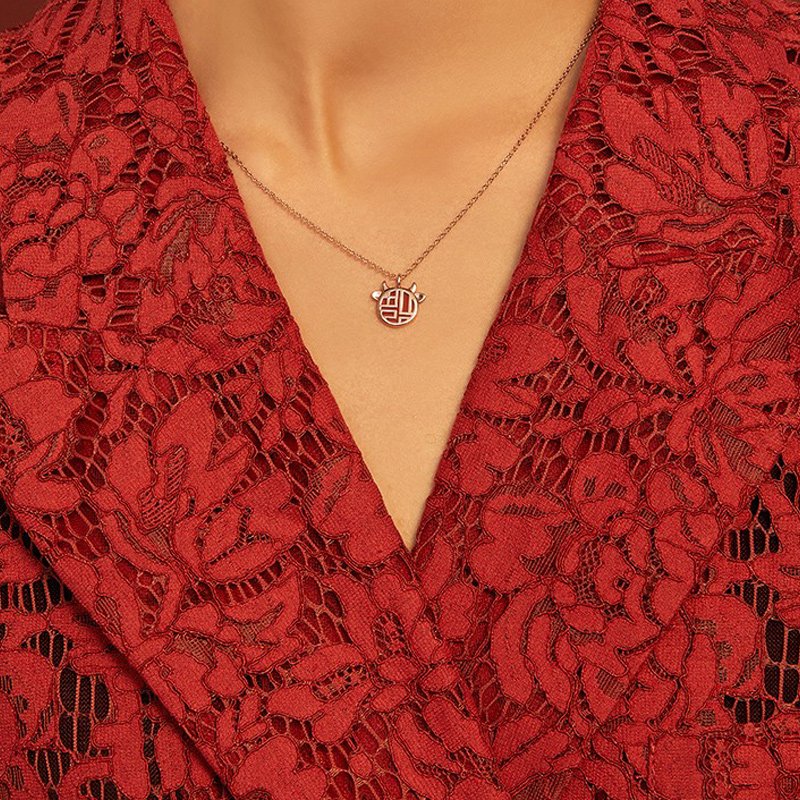 卡蒂罗福运哞哞项链