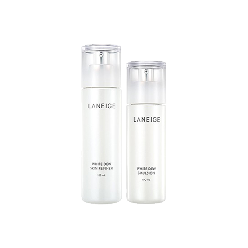 兰芝 臻白晶透水乳护肤套装