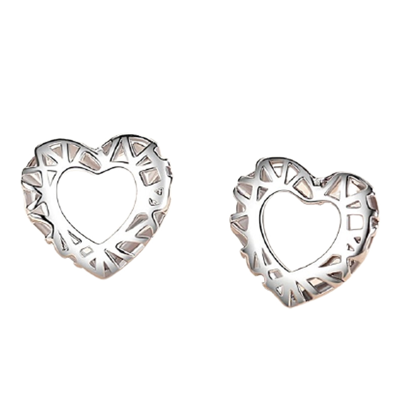 唯一 镂空爱心耳饰