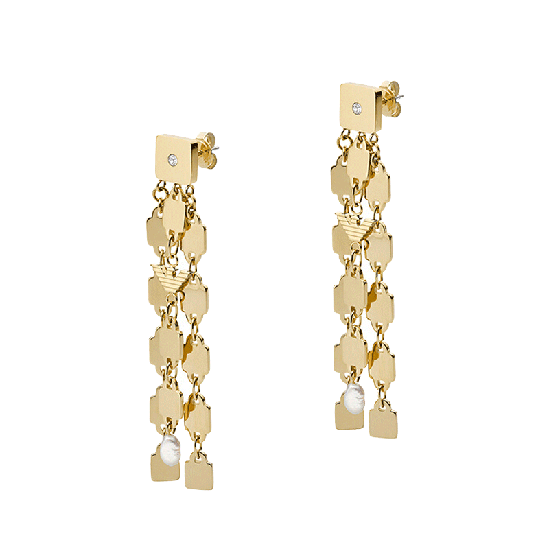 阿玛尼 欧美金属链条耳饰