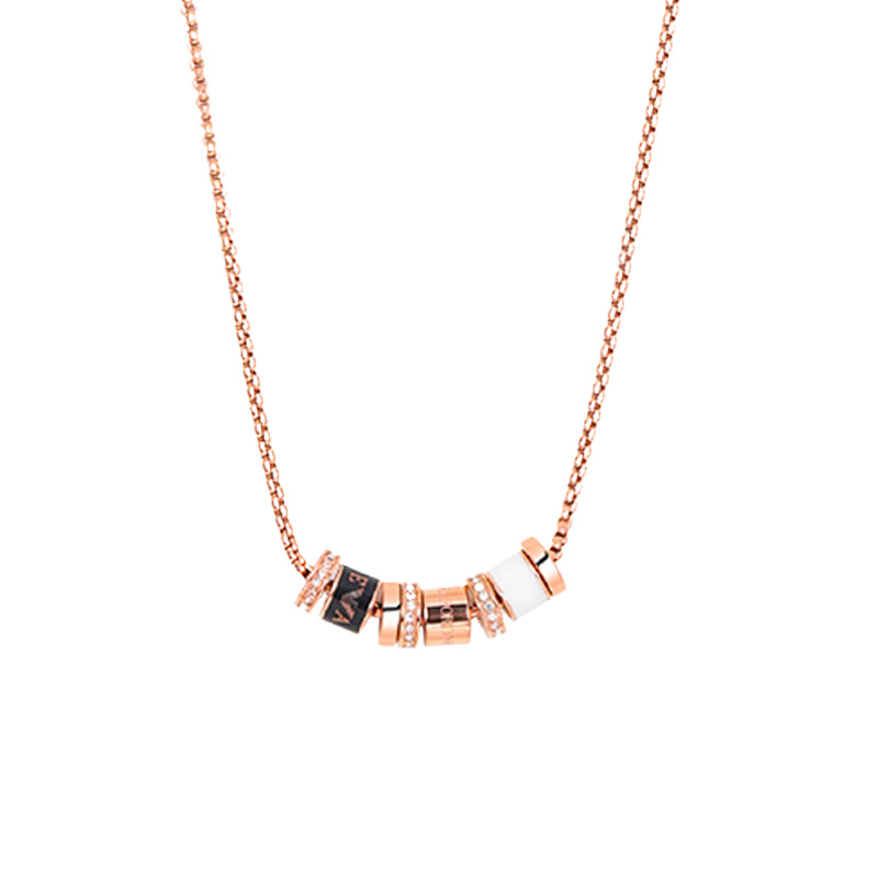 阿玛尼 镶钻串珠华丽项链