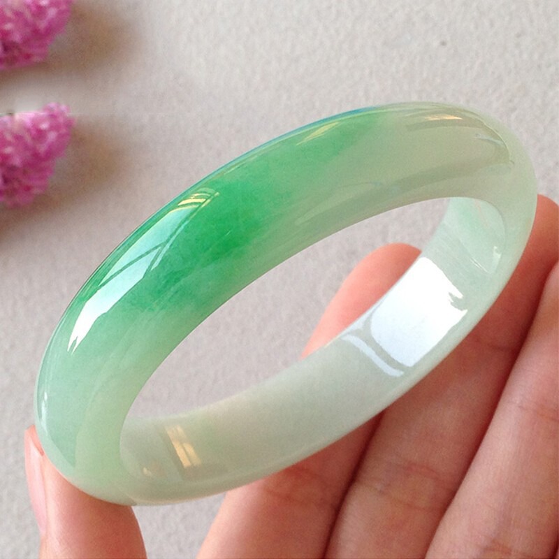 驭瑛 缅甸老坑飘阳绿冰糯种手镯