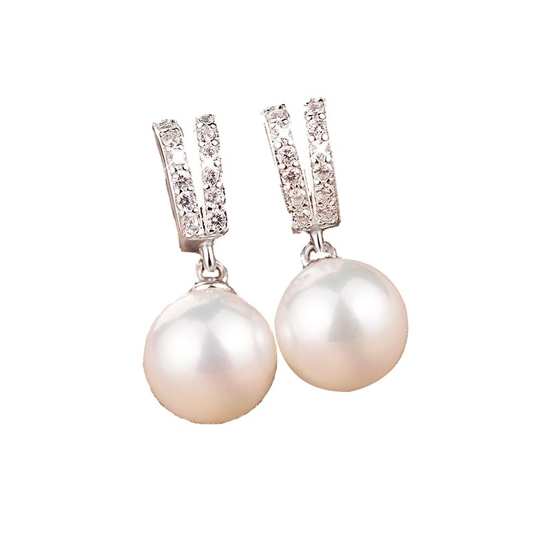 沫兰925银淡水珍珠银耳饰