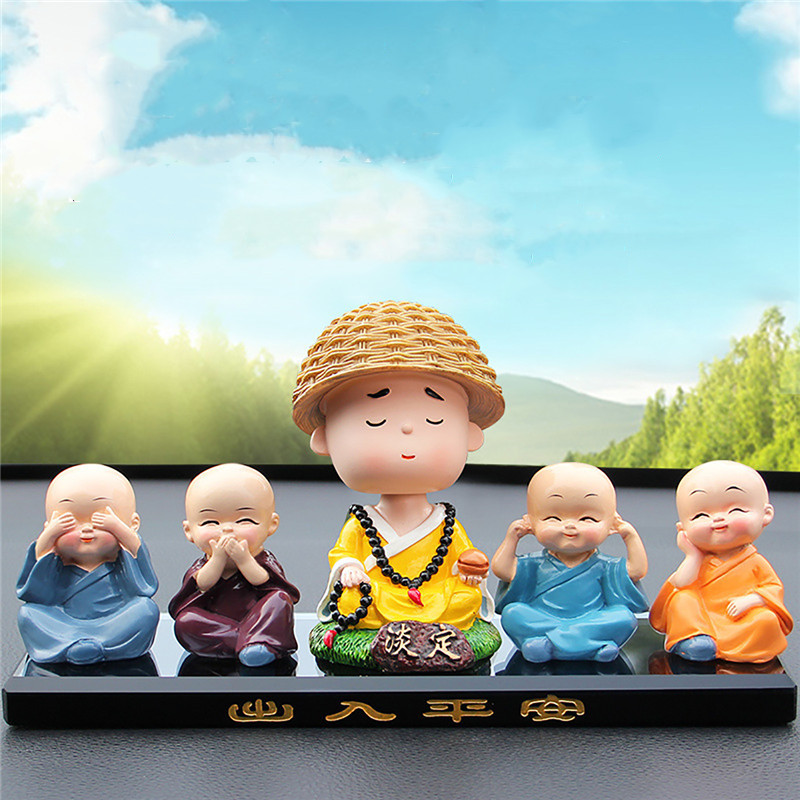 华饰 创意小和尚车载摆件