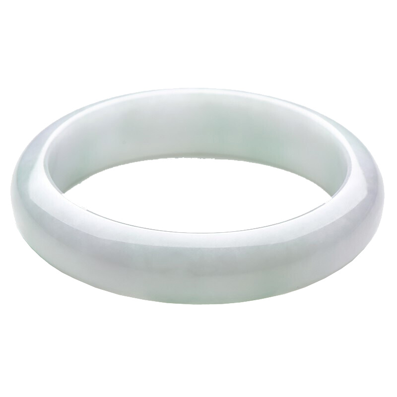 可玉可求 淡绿色清新翡翠手镯