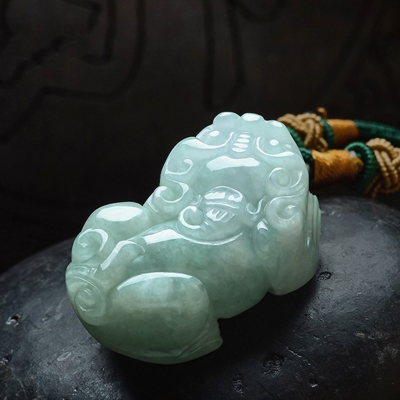 吉照堂 天然翡翠貔貅 吊坠