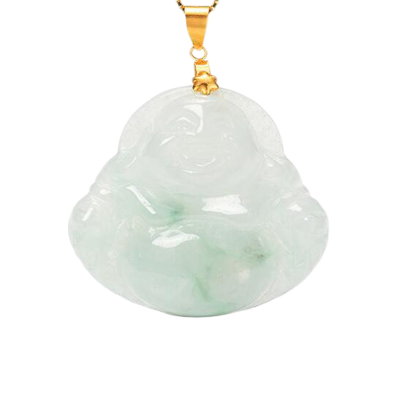 凤禧 18K金镶玉翡翠吊坠