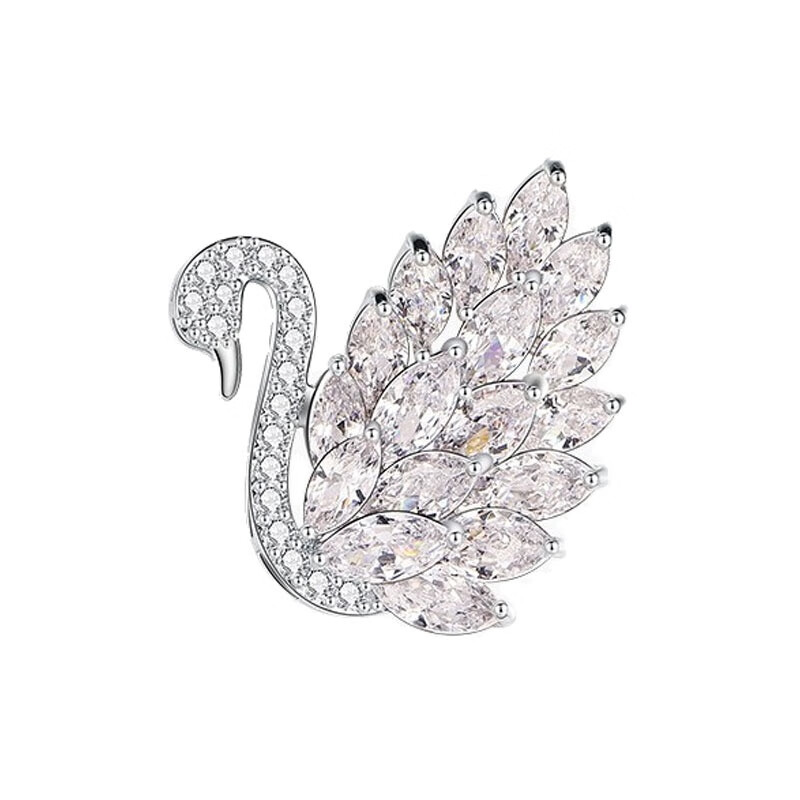 卡蒂罗水晶天鹅胸针