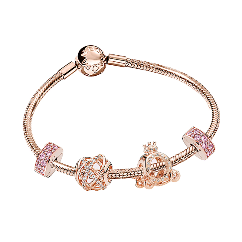 潘多拉玫瑰金梦幻钻饰手链