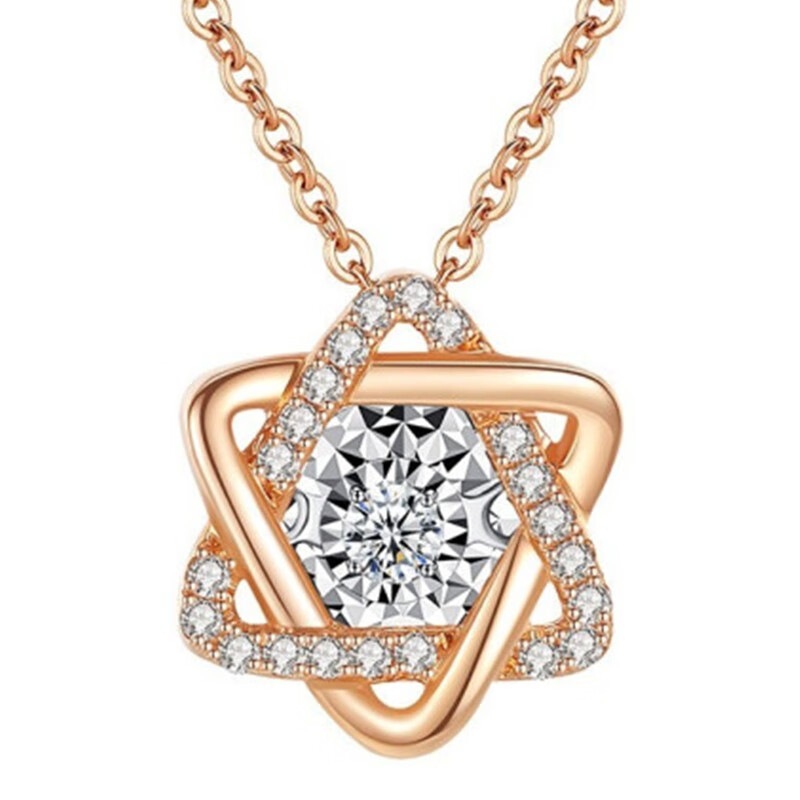 宝拉布菲 钻石六芒 项链